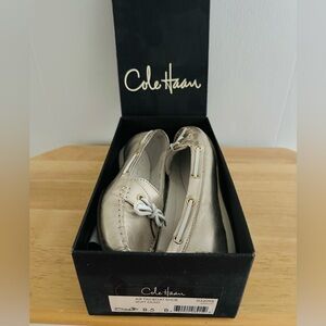 NIB Cole Haan Air Tali Boat Shoes / Soft Gold / 8.5